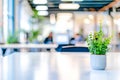 Blurred empty open space office interior background for design Royalty Free Stock Photo