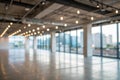 Blurred empty open space office with light bokeh Royalty Free Stock Photo