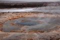 Blurred. The eruption of the Strokkur geyser in the southwestern part of Iceland in a geothermal area near the river Hvitau