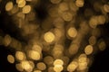 Blurred fire. Unfocused garland font. Round yellow spots