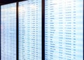 Blurred Flights information board in airport terminal perfect for travel background