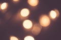 Blurred focus of circular bokeh lights in warm golden tone for abstract background. Seasons greetings, Merry Christmas
