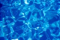 Blurred focus. Swimming pool water texture in abstract style on a blue background Royalty Free Stock Photo