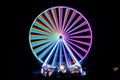 Blurred giant wheel, ferris at night Royalty Free Stock Photo