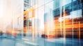 Blurred glass wall of modern business office building at the business center use for background in business concept. Blur Royalty Free Stock Photo