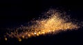 Blurred glitter bombs, gold glitter defocused abstract Twinkly Lights grunge Background Royalty Free Stock Photo