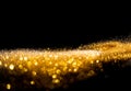 Blurred glitter bombs, gold glitter defocused abstract Twinkly Lights grunge Background Royalty Free Stock Photo