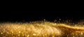 Blurred glitter bombs, gold glitter defocused abstract Twinkly Lights grunge Background Royalty Free Stock Photo