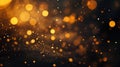 Blurred golden bokeh on black background Royalty Free Stock Photo