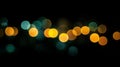 Blurred golden bokeh on black background Royalty Free Stock Photo