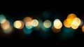 Blurred golden bokeh on black background Royalty Free Stock Photo