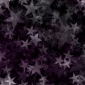 Blurred grey stars on the dark wall background. Monochrome kids design
