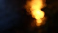 Blurred a grouop of golden light bokeh with dark background Royalty Free Stock Photo