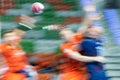 Blurred handball players struggling Royalty Free Stock Photo