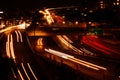 Blurred Traffic Headlights and Tail Lights on Freeway