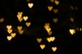 Blurred heart shaped lights