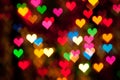 Blurred hearts lights Royalty Free Stock Photo