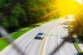 Blurred highway scene Royalty Free Stock Photo