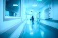 Blurred hospital corridor medical background Royalty Free Stock Photo