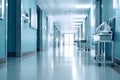 Blurred hospital interior as a medical background Royalty Free Stock Photo