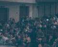 Blurred image of the audience in the hall of the business club Royalty Free Stock Photo