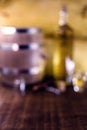 Blurred image, background image, blurred bottles for use in menu, bar, distilled beverage Royalty Free Stock Photo