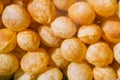 Blurred image, Close up of Panipuri or fuchka or gupchup or golgappa, a snack that is one of the most common street foods in