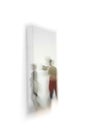 Blurred image of peoople reflected in mirror