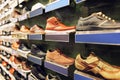 Blurred image of shoes department store with bokeh background us Royalty Free Stock Photo