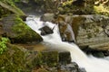 Blurred image of water in the waterfall Royalty Free Stock Photo