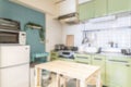 Blurred images of the kitchen