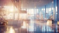 Blurred interior view of a vibrant shopping mall business center for a dynamic atmosphere Royalty Free Stock Photo
