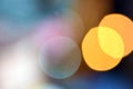 Blurred Isolated colorful bokeh round dots