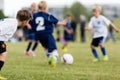 Blurred kids playing soccer Royalty Free Stock Photo