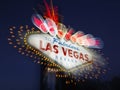 Blurred Las Vegas Welcome Sign Royalty Free Stock Photo