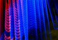 Blurred light effect in blue and red