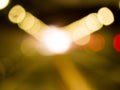 Blurred light gold bokeh abstract background