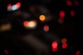 Blurred Light night at city blue bokeh abstract black background blur lens flare reflection beautiful circle glitter merry Royalty Free Stock Photo