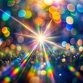 Blurred Light Refraction with Bokeh Effect Royalty Free Stock Photo