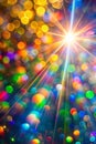Blurred Light Refraction with Bokeh and Flare Effect Royalty Free Stock Photo