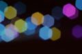 BLURRED LIGHTS Background.Abstract circular bokeh background Royalty Free Stock Photo