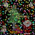 Blurred lights background, bokeh circles, Merry Christmas