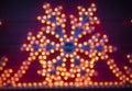 Blurred lights of Christmas snowflake