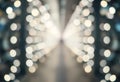 Blurred lights create a corridor effect, fading into a bright, indistinguishable center Royalty Free Stock Photo