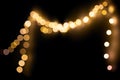 Blurred lights of festive garland
