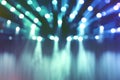 Blurred lights on stage, abstract blue spotlight concert Royalty Free Stock Photo