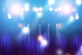 Blurred lights on stage, abstract of concert lighting Royalty Free Stock Photo