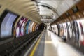 Blurred London Underground tube platform