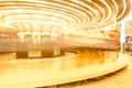Blurred merry-go-round in Winter Wonderland Royalty Free Stock Photo