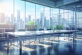 Blurred modern business office interior room use for background in business concept. Meeting room. Blur corporate business office Royalty Free Stock Photo